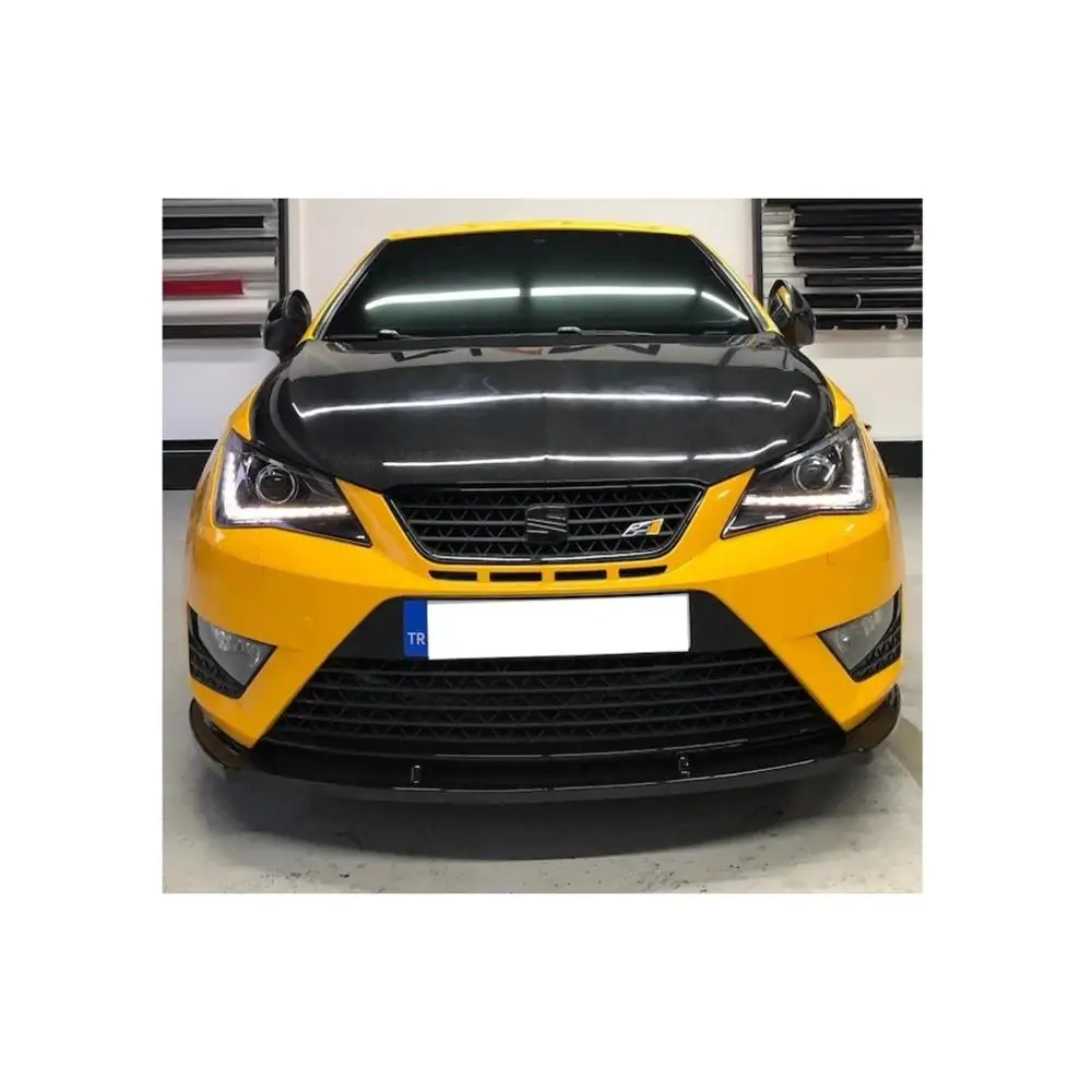 Seat Ibiza 6J Cupra 2012-2019 Bara Fata Atașament Universal 3 Piese pentru Pian Negru Buze Diffüsor Body Kit Auto Accesorii Auto