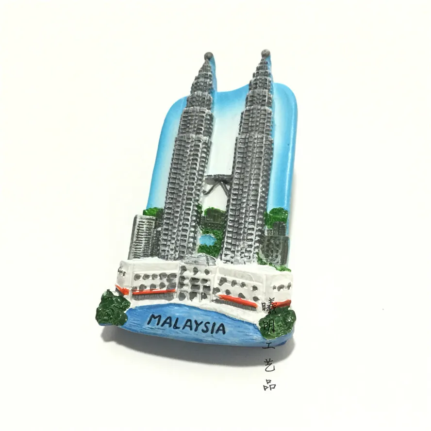 Malaezia 3D Magnet de Frigider Suveniruri Turistice din Kuala Lumpur Petronas Twin Towers Decorative Frigider Magnetic Sticker Cadou