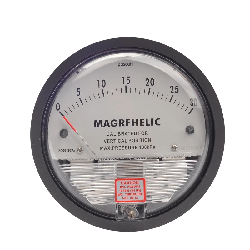 TE2000 Micro Diferențial Manometru de Înaltă Precizie Rotund Tip Pointer Instrument Micromanometer 0-30PA