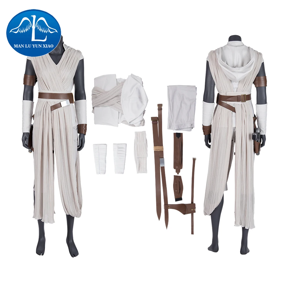 Manluyunxiao Rey Costum Star Wars 9 Creșterea Skywalker Cosplay de Halloween pentru Adulti super-Erou Jedi Rey Costum Cosplay dress