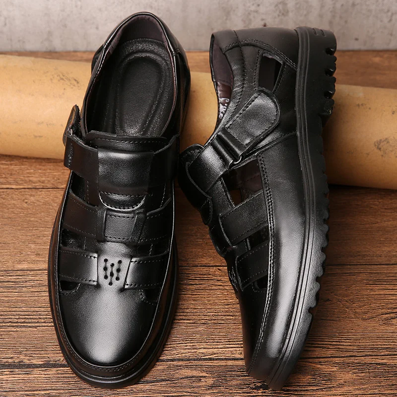 IMAXANNA Vară Om Nou din Piele Pantofi Sandale Bărbați Respirabil Brand de Lux Birou de Afaceri Pantofi Casual Confortabil