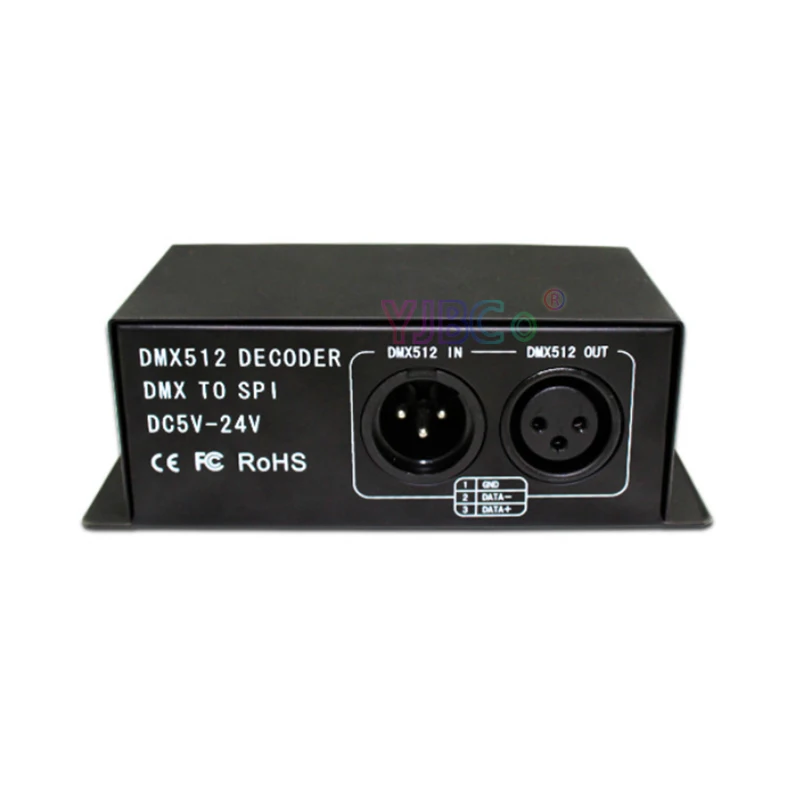Full color DMX 512 Decodor DC 5V 12V 24V DMX a SPI led-modul controler banda led dimmer suport WS2811 WS2812 WS2801 6803 IC