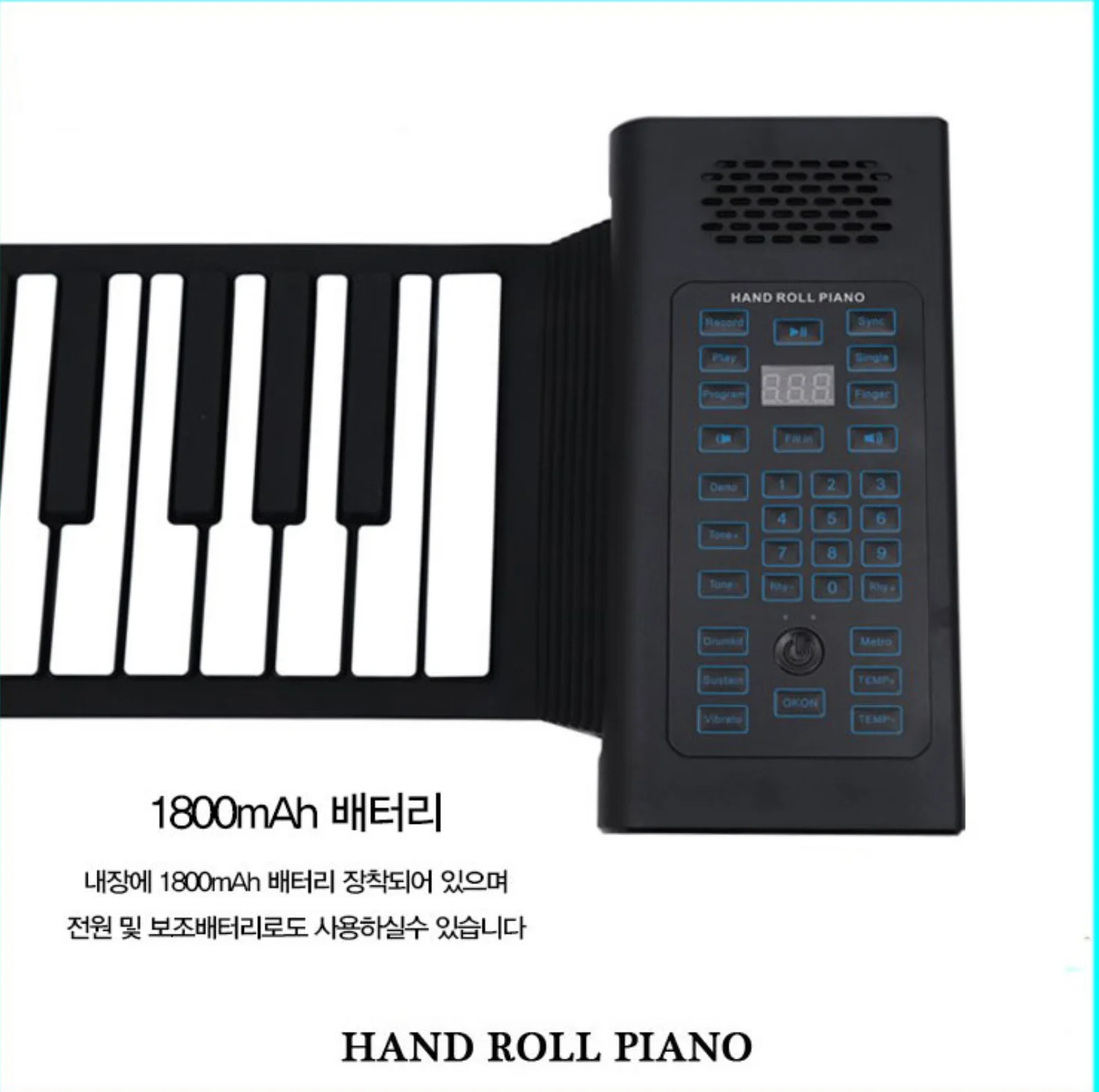 Rola De Mână Electronic Piano 61 88 De Clape Îngroșat Tastatura Incepator Hand Roll Tastatura Mână Rola De Pian Silicon Flexibil