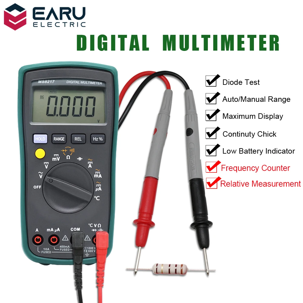 Multimetru Digital Esr Automobile Electrice Tranzistor De Vârf Capacitate De Frecvență Ampermetru Voltmetru Ohm Metru Tester De Tensiune