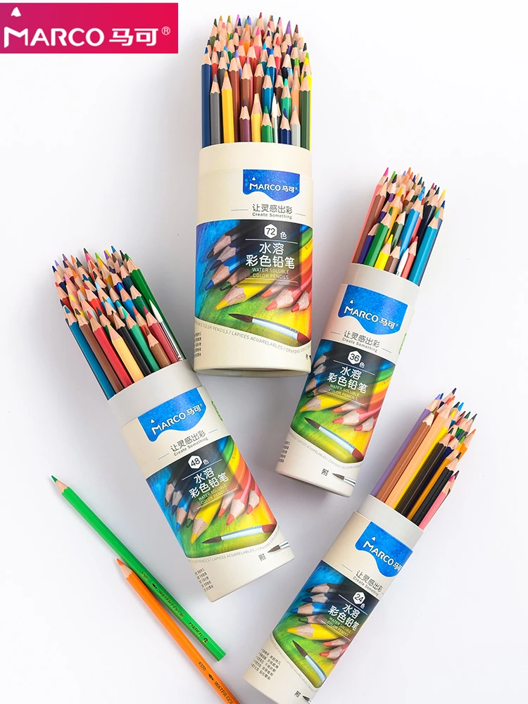 Marco 4300/4320 Ulei / Apă-Solubil 12/24/36/48/72 Creioane Colorate Polychromos Set Vopsea Profesionala Incepator Graffiti Copii