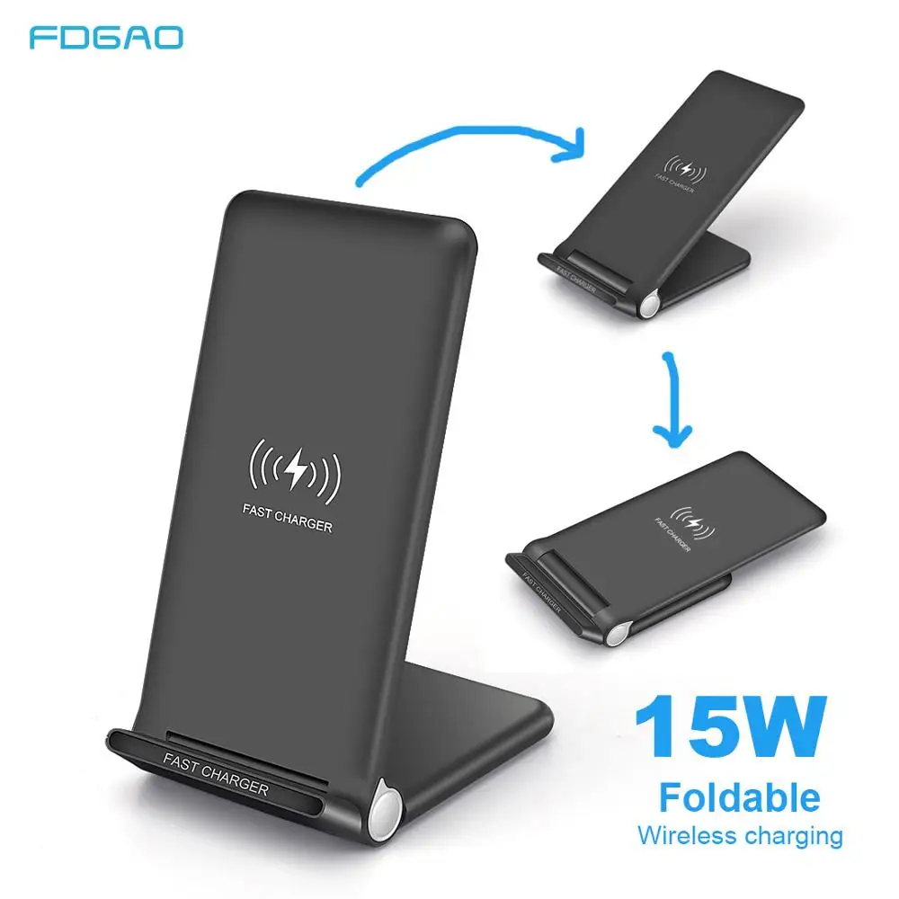 FDGAO Rapid Încărcător Wireless Qi Pliabil Suport de Încărcare 15W Pentru iPhone 11 Pro XS Max XR X 8 Plus Samsung S20 S10 Galaxy Note 10 9