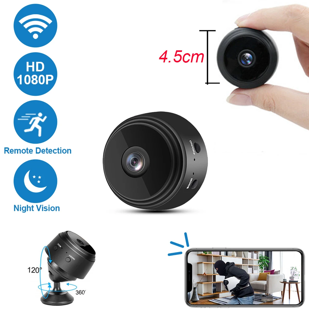 A9 1080p Mini Camera IP de Exterior Noaptea Versiune Micro camera Video Voice Recorder Video de Securitate Wireless Mini Video Camera Wifi