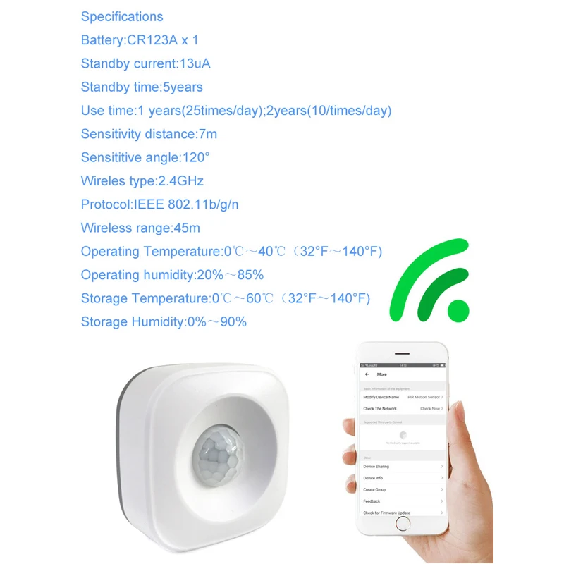 Smart Senzor de Miscare PIR Wireless Detector Compatibil pentru Google Acasa Inteligent Alexa Echo PUO88