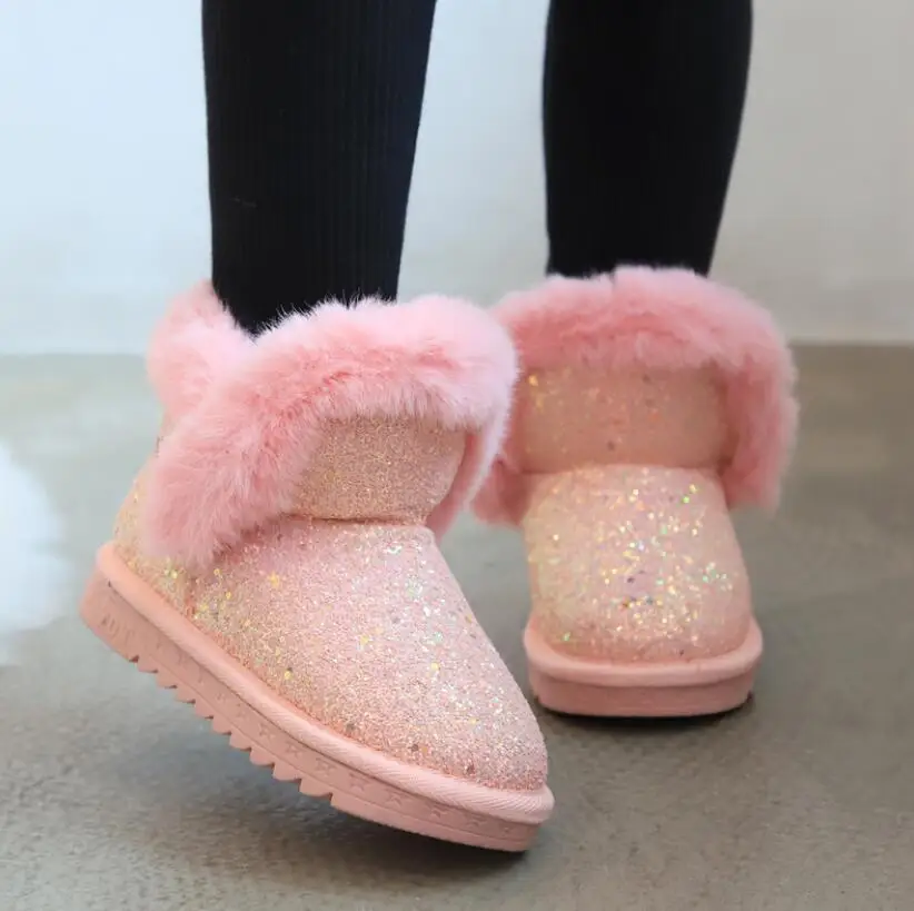 Nouă Copii din Piele Cizme Martin Pantofi Sport Pentru Fete Copii Non-alunecare de Zăpadă Cald Cizme de Moda Fund Moale Baieti Copii Adidasi