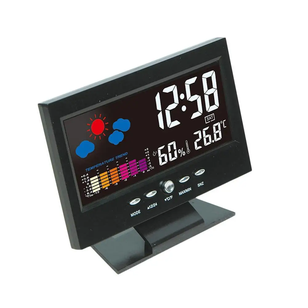 1buc Radio cu Ceas Electric de pe Desktop Ceas Deșteptător Cu Proiecție Digitală Acasă Ecran cu Ceas Decor Sunet de Control LCD cu Iluminare din spate R R1C3