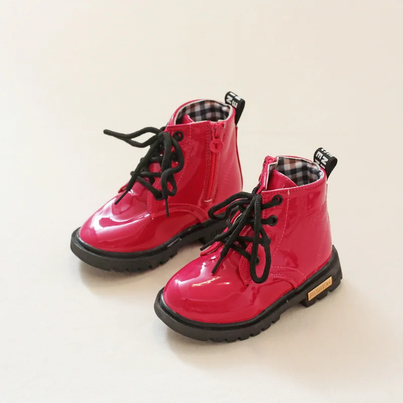 NOILE Fete din Piele Cizme Baieti Pantofi de Primavara Toamna PU din Piele Copii, Cizme de Moda pentru Copii Copilul Cizme de Iarna Cald Boot