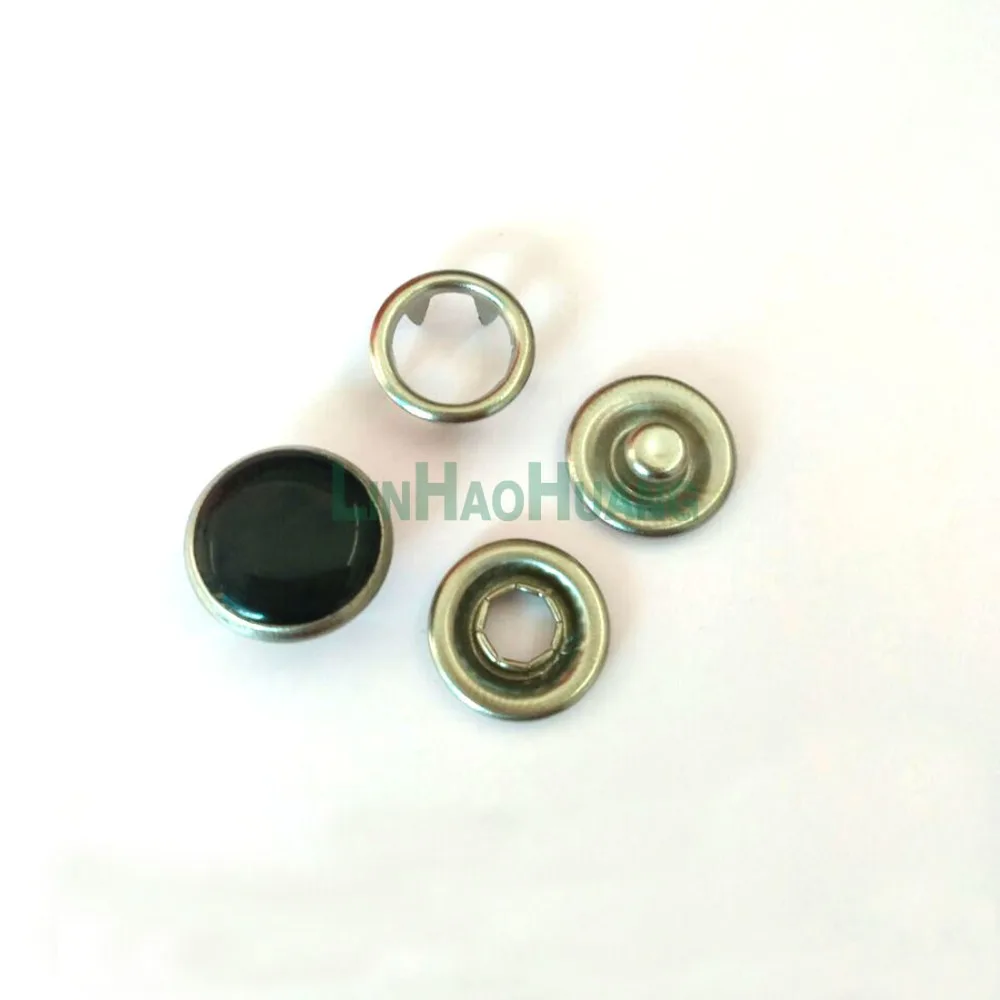 DIY 100Sets/Lot Metal Alamă 12mm 4 Partea Butoane Perla Neagră Penis Snap Butonul de Fixare Nickle #333