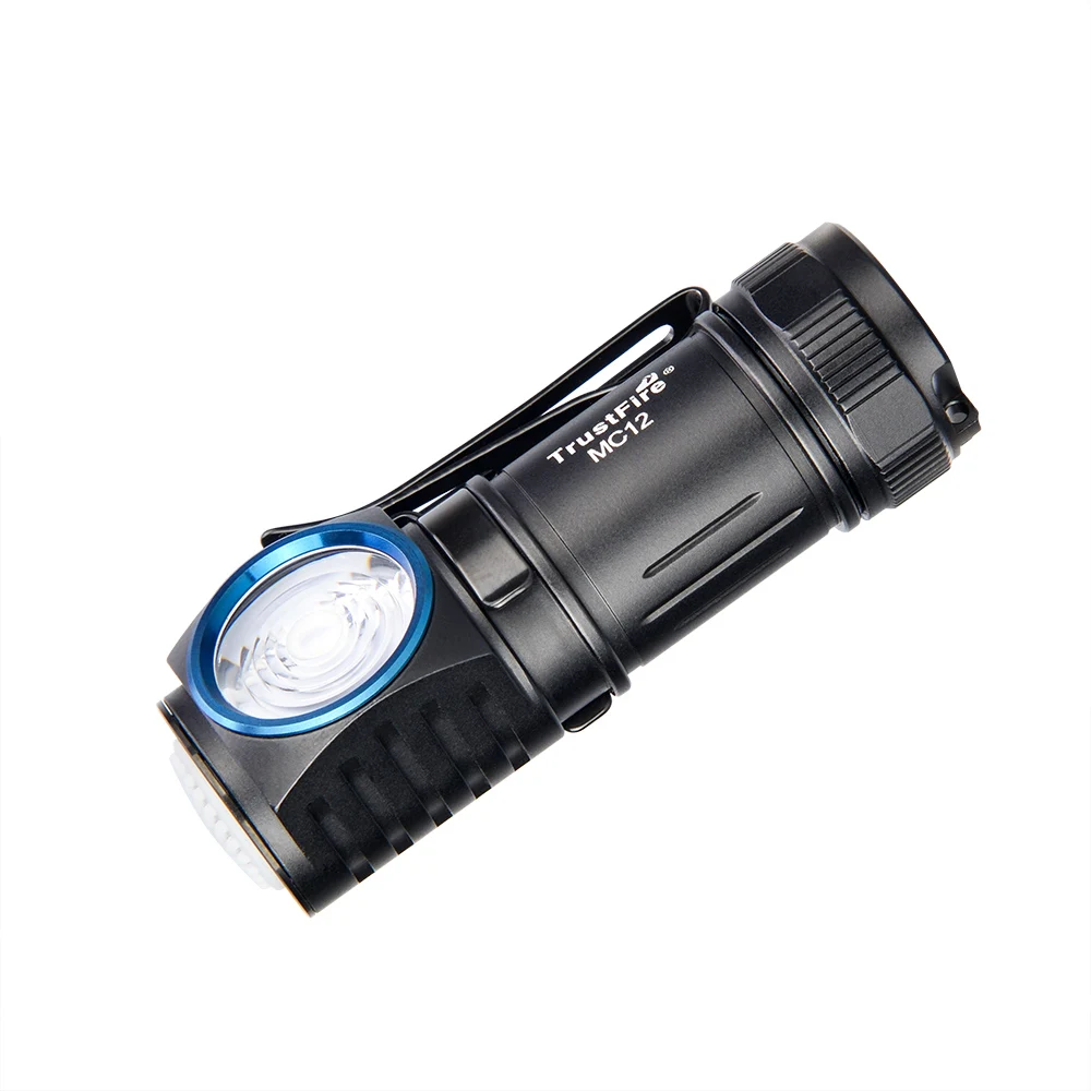 Top Vânzări TrustFire MC12 Mini Lanterna Reîncărcabilă Baterie Far 1000LM CREE XP-L HI Faruri LED rezistent la apa Camping