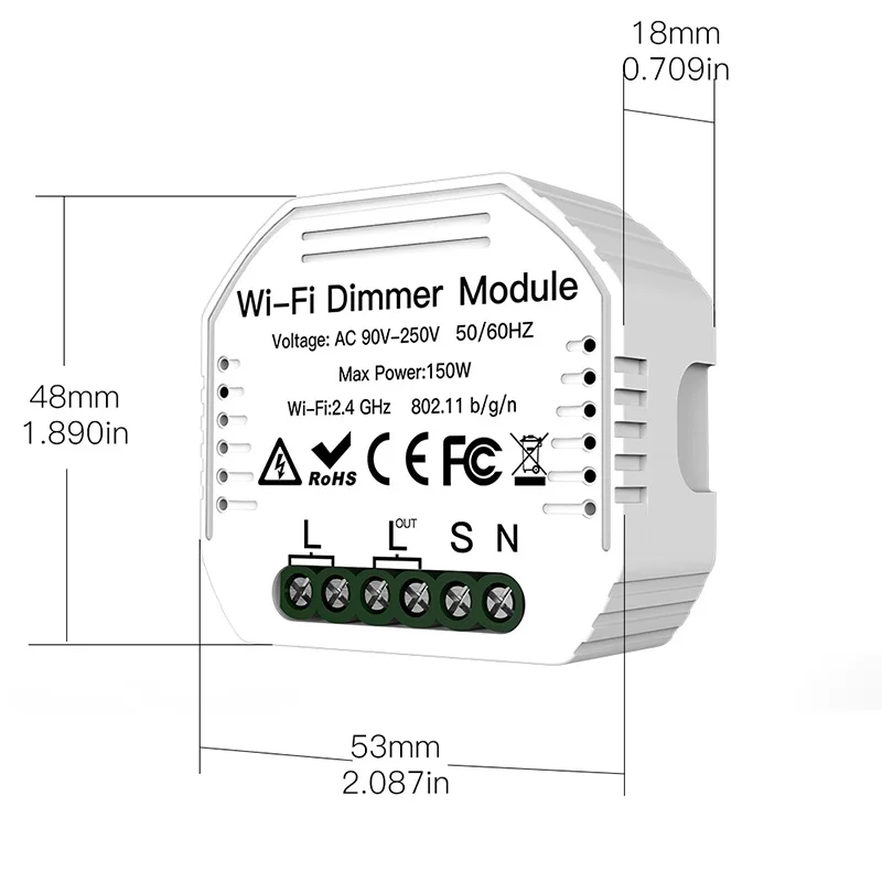 1/2 Modul Inteligent Wifi Dimmer Switch Întrerupător Modulul Wireless Tuya Aplicația Control Vocal Întrerupător De Lumină Variatoare Alexa De Start Google