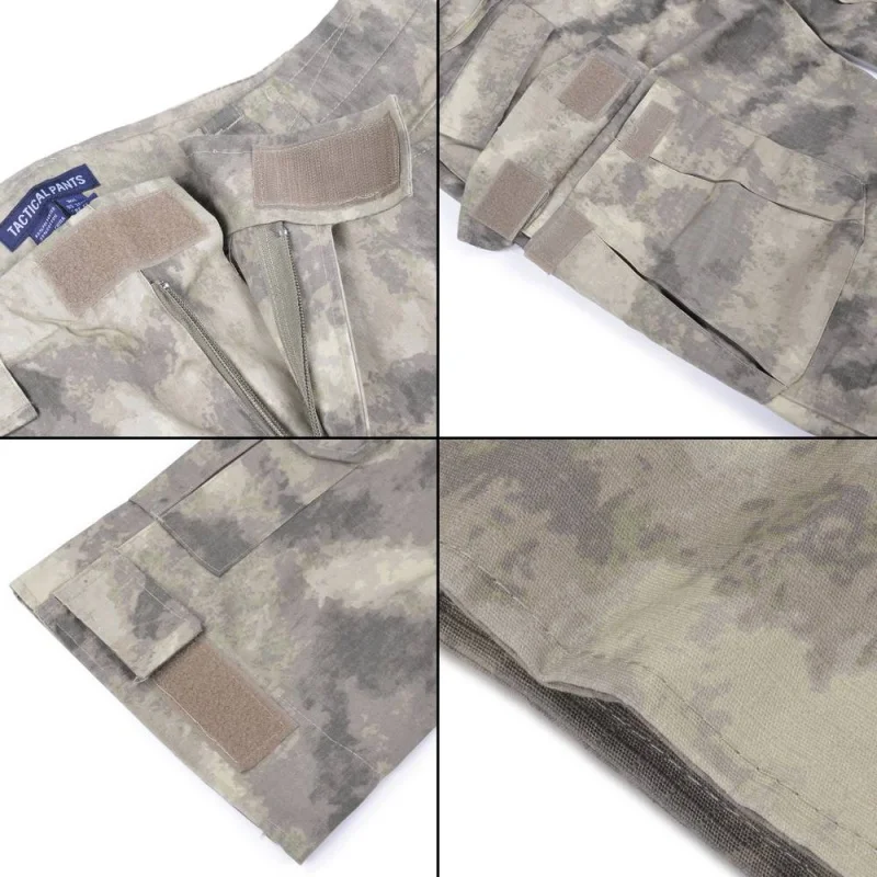 Camuflaj Pantaloni de Vânătoare Tactice de Luptă Pantaloni Cu genunchiere Airsoft Sniper Camo Pantaloni Barbati Paintball Militar de Armata BDU Pantaloni