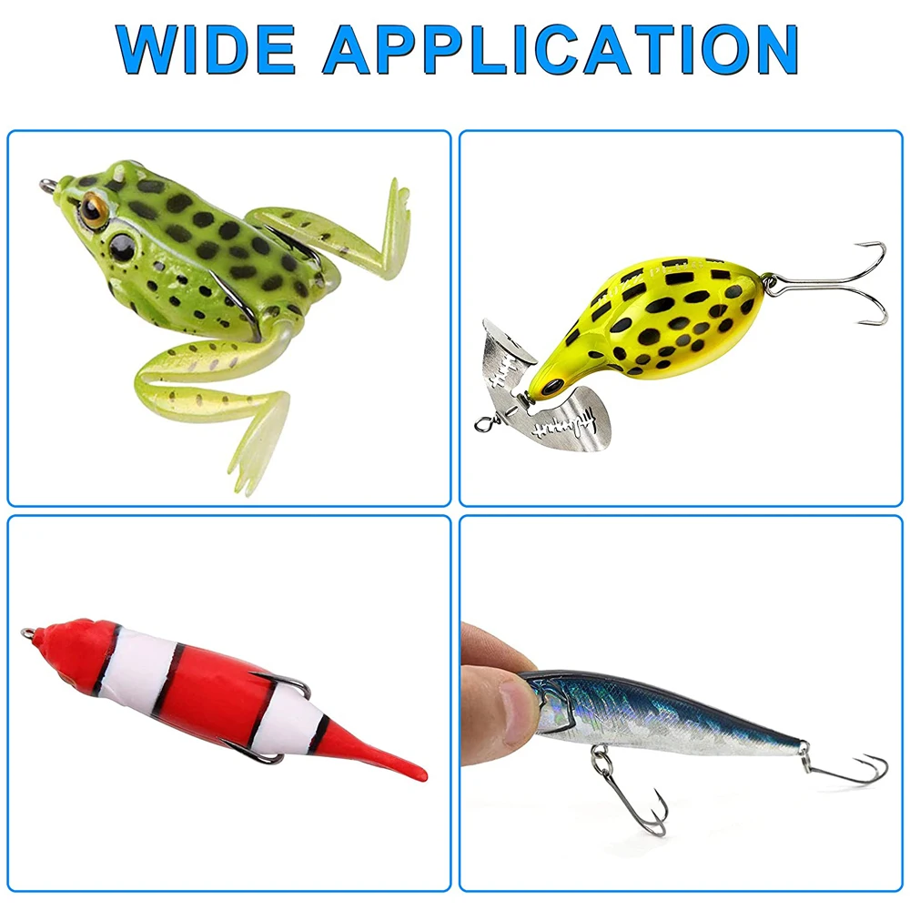 120Pcs/Cutie Dubla de Pescuit, Cârlige din Oțel Carbon de Înaltă Fly Tying Cârlige de Pescuit Deschisă Gambă Dublu Broasca Cârlige