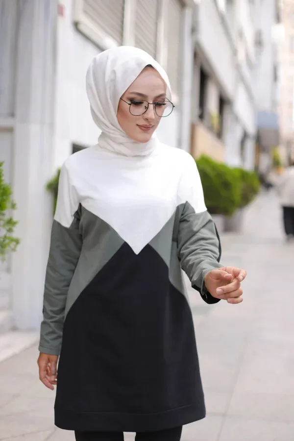 Femeile Musulmane Plus Dimensiune Bluza Tunica Asimetric Sport Purta Haine Islamice de sex Feminin de Moda Hijab Elegante pentru Gravide