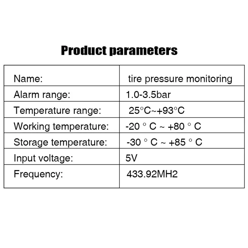 TPMS Externă/Internă a Presiunii în Anvelope Sistemul de Monitorizare a Presiunii în Anvelope de Alarmă Bricheta Senzorului de Presiune în Pneuri TPMS