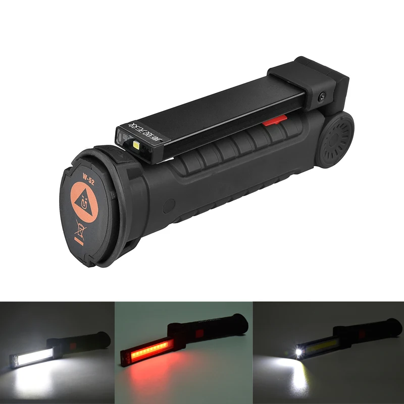 Portabil 5 Modul de COB lanterna Lanterna USB Reîncărcabilă LED Lumina de Lucru Magnetic COB Lanterna Agățat Lampa de Cort Built-in Baterie
