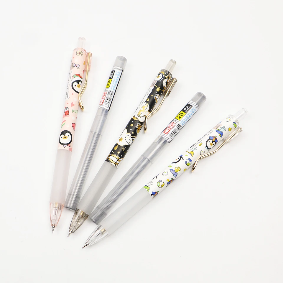 Creion mecanic 0.5 mm 2B Non-alunecare de Cauciuc Moale Teaca Creioane Automate Pentru Elevii de Desen Schiță de Rechizite