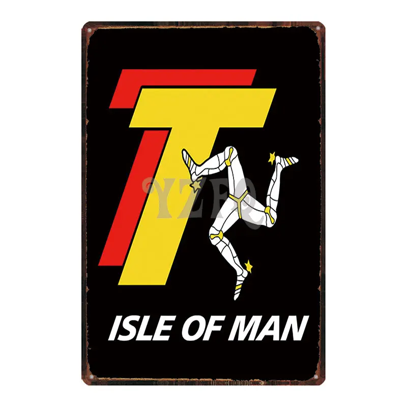 Isle Of Man TT Motocicleta Tin Semne Placa de Metal Vintage Shabby Chic Perete Pub Bar, Magazin, Garaj Decor Acasă DU-3770A