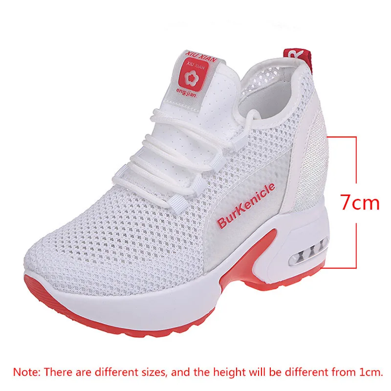 Platforma pantofi femei pantofi casual respirabil aer respirabil ochiurilor de plasă adidasi femei 2020 alb pene de adidași de tenis, adidași cu toc