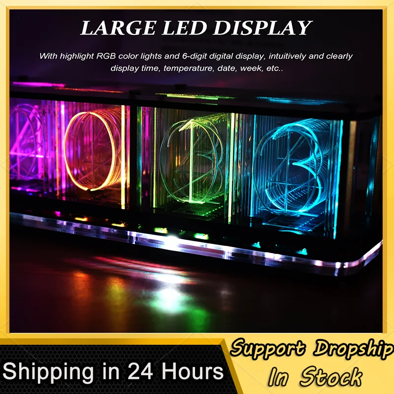 LED-uri digitale Ceas Deșteptător Kit Font Mare de 6 cifre de Afișare Ceas Electronic Vrac Muzica Spectru Ceas de Afișare Modulel DIY Ceas