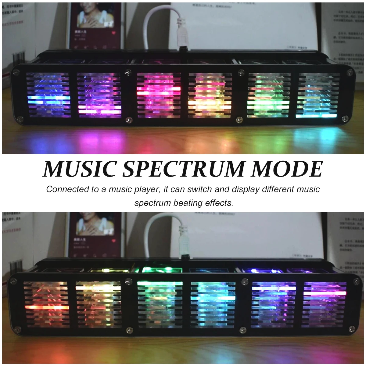 LED-uri digitale Ceas Deșteptător Kit Font Mare de 6 cifre de Afișare Ceas Electronic Vrac Muzica Spectru Ceas de Afișare Modulel DIY Ceas