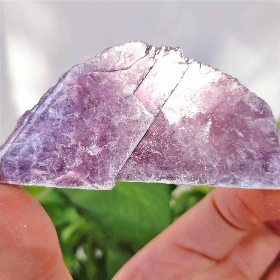 200G Naturala Ridicata Lepidolite Cristal Felie Dur Ziyun Mama Rock Stones Luminos Specimen Violet Mica Pentru Decor