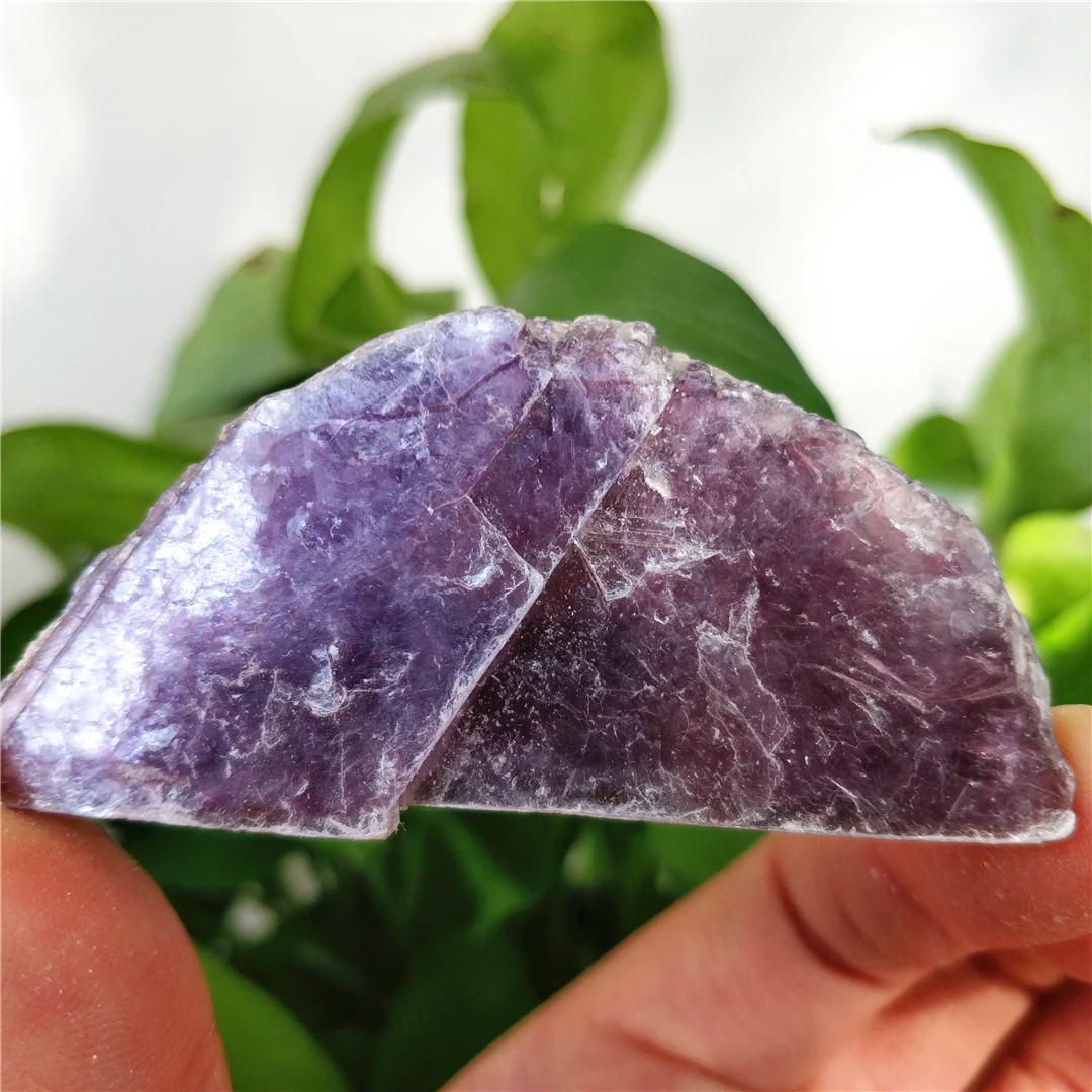 200G Naturala Ridicata Lepidolite Cristal Felie Dur Ziyun Mama Rock Stones Luminos Specimen Violet Mica Pentru Decor