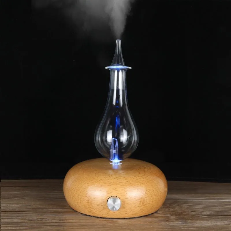 Waterless Ulei Esențial Pur Difuzor Nebulizator din Lemn, Sticlă Aromoterapie Aroma Difuzoare Difuzor de arome Pentru Casa de Ceață nebulizator