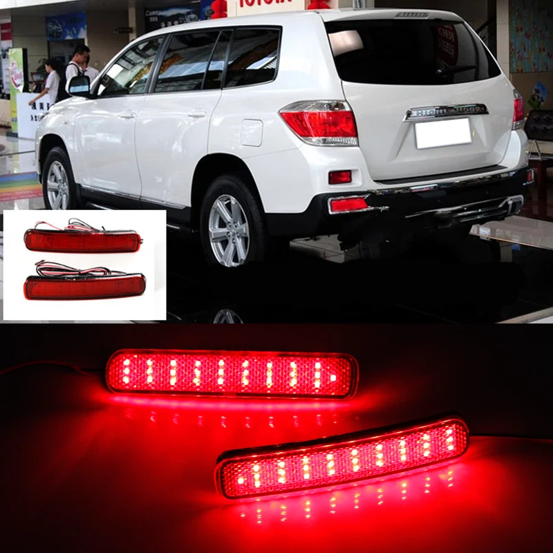 OKEEN 2 buc LED-uri Bara Spate Reflector Lumina pentru Toyota Highlander 2011 2012 2013 Semnalizare de Avertizare Frână Lumină 12V 6W Lampa spate