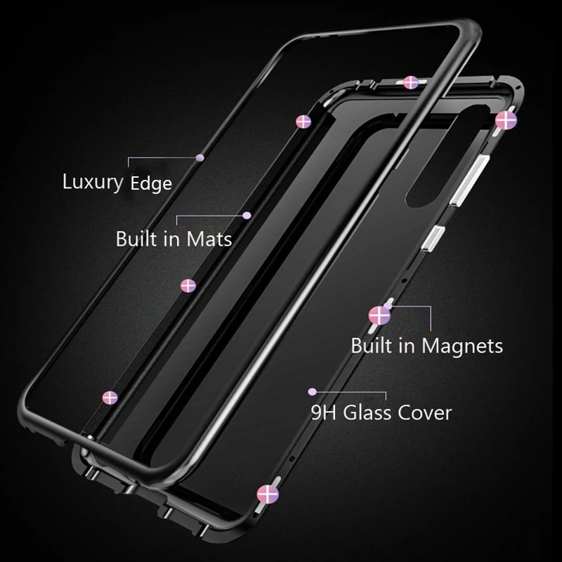 Magnetic Flip case Pentru Huawei P30 Pro Sticla Capacul din Spate Pentru Huawei P30 lite P 30 Pro 30Lite Caz de Sticlă de Adsorbție Magnet