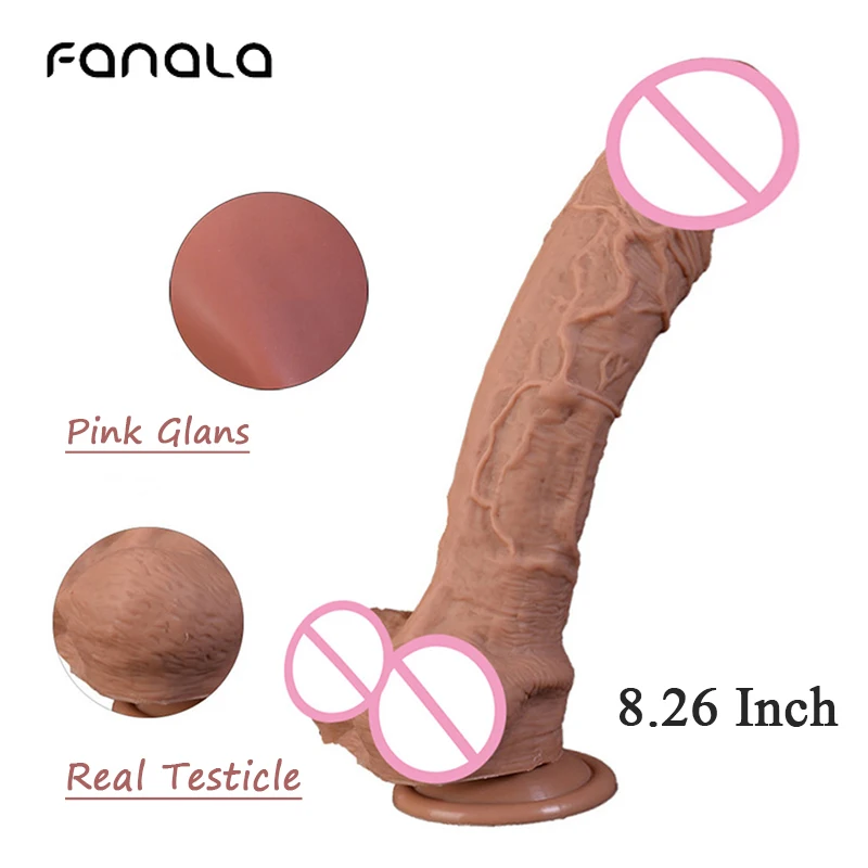 8.26 Centimetru de Piele de sex Feminin Sentiment Realist Penis Super Mari Dildo cu ventuza Jucarii Sexuale pentru Femei Masturbari Penis Produs