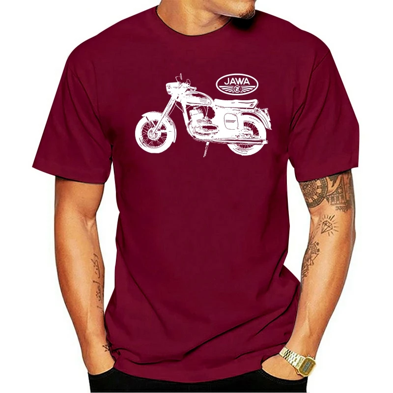 2021 Rece Motocicleta Jawa T-Shirt 1950 1950 Cilindru 350 Motorrad Unisex Tee