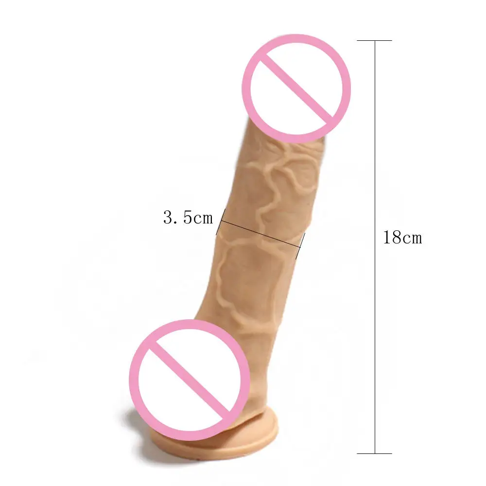 7 Inch Realist Vibrator Din Silicon Moale Senzație De Piele De Penis Cu Ventuza Jucarii Sexuale Pentru Femei Punctul G Vagin Masaj Adult Produs