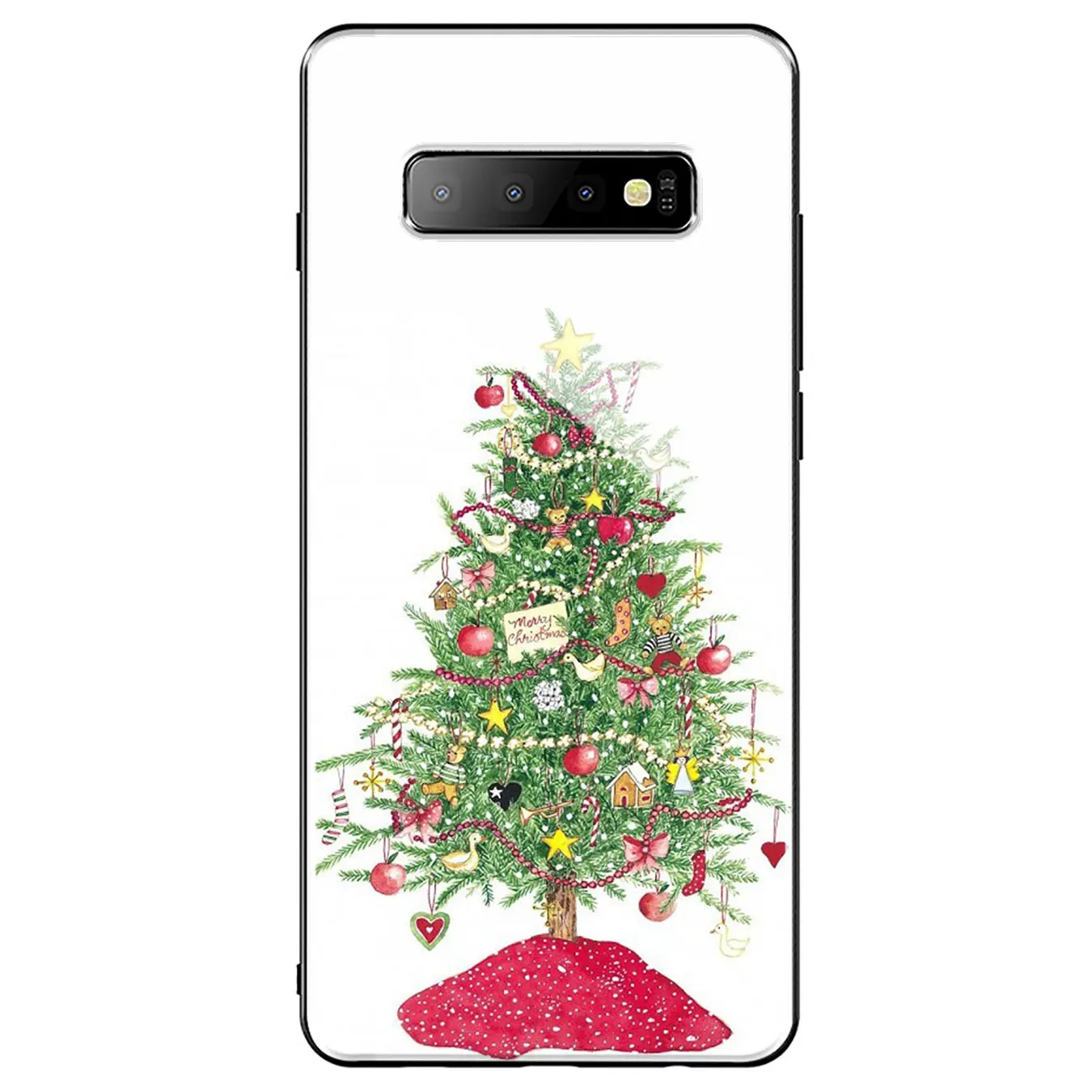 Anul nou, Crăciun Sticla Caz de Telefon pentru Samsung Galaxy S20 Ultra S10 + S8 S9 S7 Edge Nota 8 9 10 Plus Lite