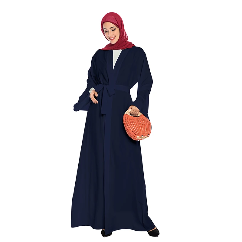 Solid De Culoare Deschisă Abaya Kimono Dubai Caftan Islam Musulmane Hijab Rochie De Jilbab-Ul Abayas Pentru Femei Caftan Haină Turcă Haine Islamice