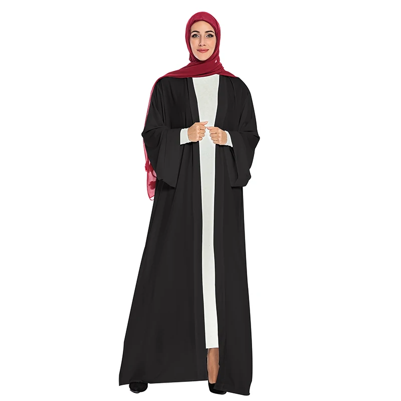 Solid De Culoare Deschisă Abaya Kimono Dubai Caftan Islam Musulmane Hijab Rochie De Jilbab-Ul Abayas Pentru Femei Caftan Haină Turcă Haine Islamice