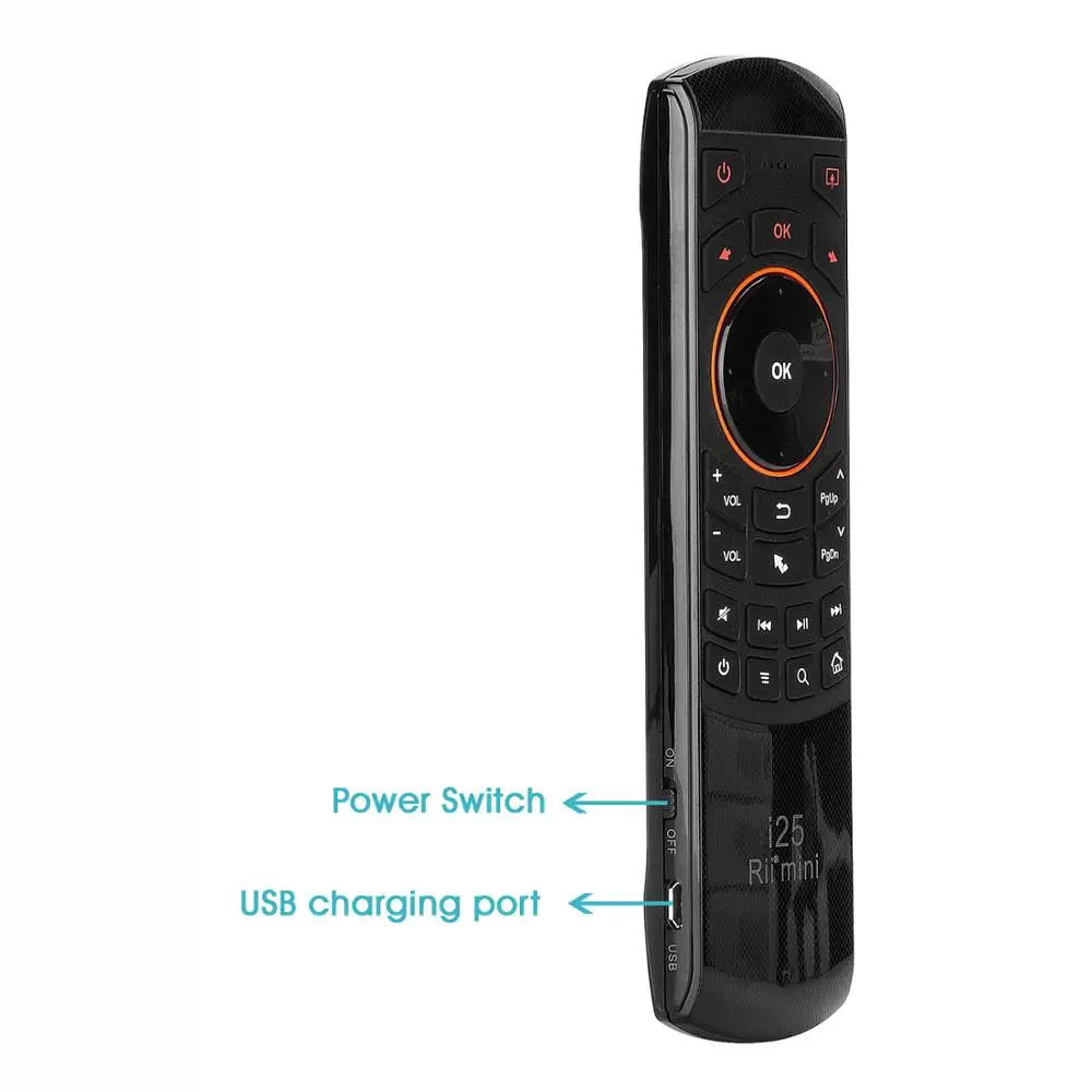 Rii mini i25 Russian Keyboard Fly Mouse-ul de Control de la Distanță cu Programabil Cheie Pentru Smart TV Android TV Box Foc TV