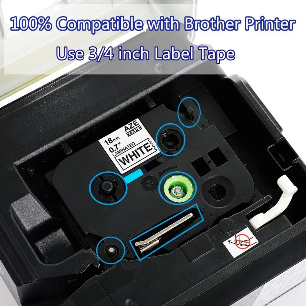 Unistar Multicolor TZe241 18mm Autocolant compatibil pentru Brother P-touch Bandă TZe TZ 241 Label Maker TZe-241 Panglici de Imprimantă