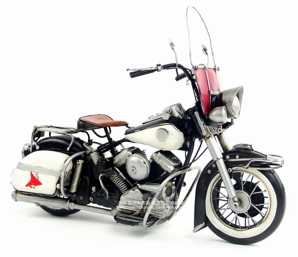 Antic clasic model de motocicleta retro vintage lucrat manual din metal artizanat pentru home/pub/cafenea decor sau cadou