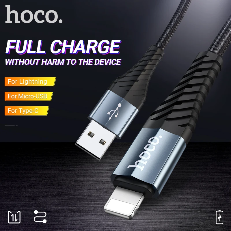 Hoco de încărcare de date cablu de sincronizare pentru Fulger de Tip C USB Micro C încărcător pentru iphone, samsung, xiaomi rapid ieftine cablu adaptor de sârmă