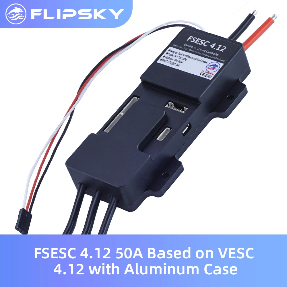 FSESC 4.12 50A Bazat pe VESC 4.12 cu carcasă din Aluminiu DIY ESC pentru Schi Bord/E-robot Flipsky Electric Controler de Viteză