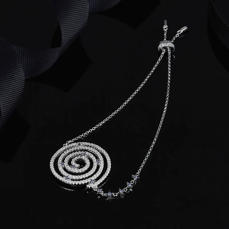 SLJELY Design de Brand Argint 925 Misterios Koru Spirală Mandala Bratara Micro CZ Pietre Zircon Femei Bijuterii de Lux