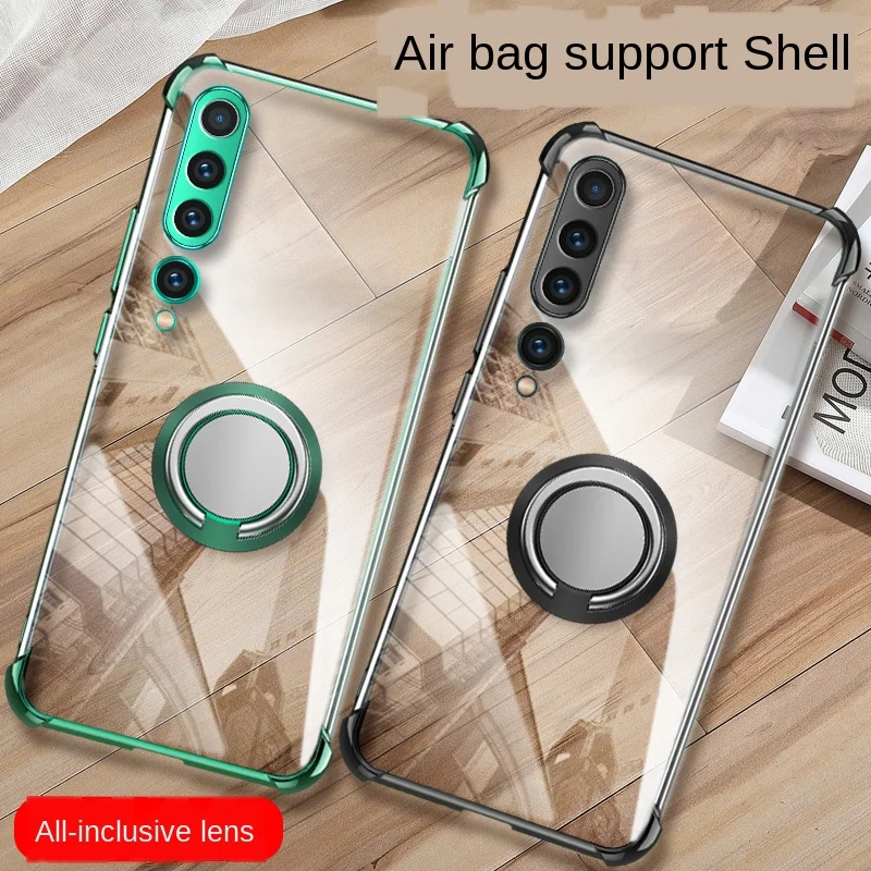 Caz de telefon Pentru Xiaomi Mi 10 Pro Lite Cazuri Silicon Armor rezistent la Șocuri Mi10Ultra Clar Airbag Magnet Inel Titular Capac Moale shell