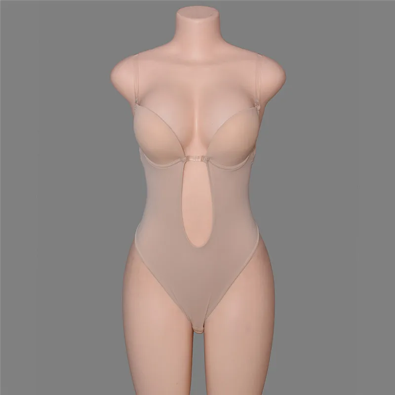 Femei Sexy Backless Body Shaper Sutien fără Sudură U Plonja Cupa Costum de Corp cu Spatele gol Invizibil Push-Up Sutien Body Full Body Shaper