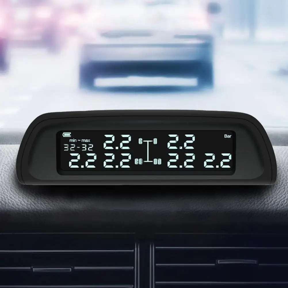 1Set TPMS Camion Masina Wireless de Monitorizare a Presiunii în Anvelope Sistemul Cu 6 Senzori Externi Baterie Display LCD