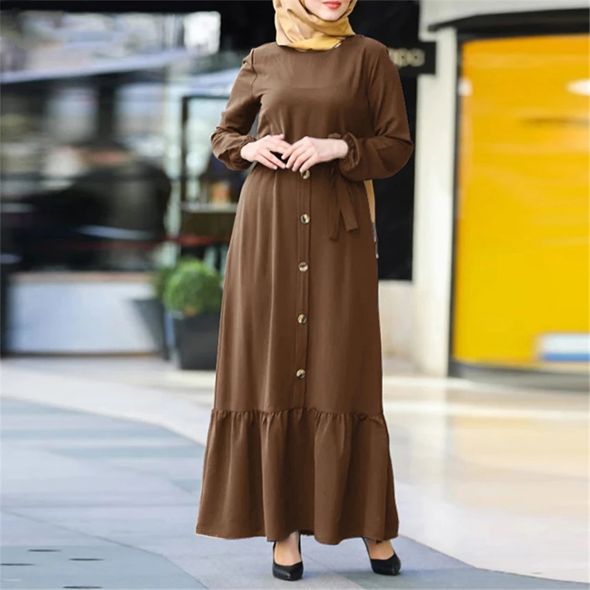 Eid Mubarak Musulman Abayas pentru Femei Djellaba Rochie de Moda American de Îmbrăcăminte Solidă de Culoare Elegant Dubai Turcia American Clorhing