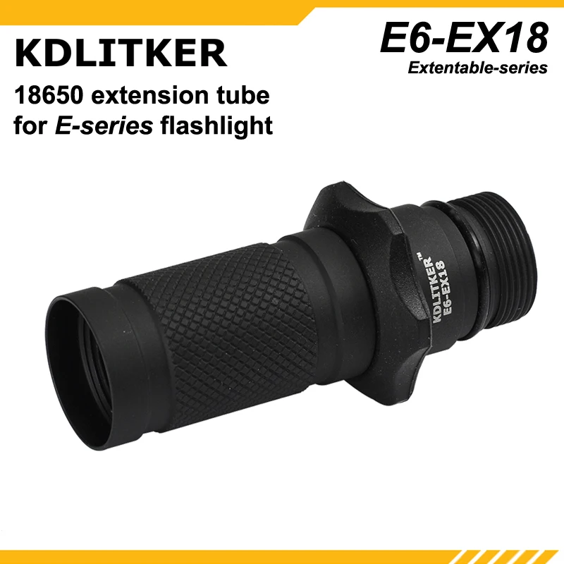 KDLITKER E6 / păstrăm e6 P60 Lanterna Host - Negru